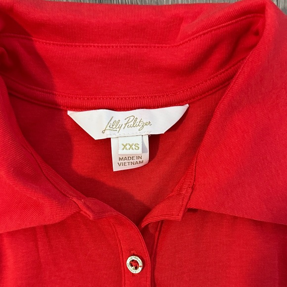 Lilly Pulitzer‎ XXS Reema Sleeveless Casual Elegant Polo Dress in Mizner Red - Picture 6 of 11